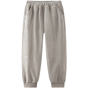 【蓄暖】MQD童装男童加绒运动裤2025冬季新款儿童保暖束脚休闲裤