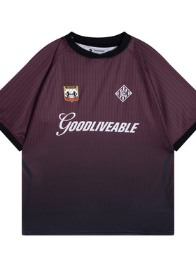 GOODLIVEABLE 世界杯条纹渐变速干POLO领球衣户外休闲印花短袖t恤