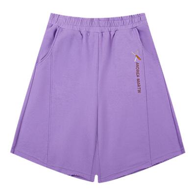 ANDREAMARTIN紫色休闲运动短裤
