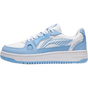 李宁低帮板鞋春季款男女童鞋大童白色滑板鞋轻便百搭青少年运动鞋