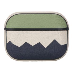 里面LM｜冰河世纪系列真皮拼贴AirPods123代AirPodspro123代耳机壳定制保护套刻字定制精致不撞壳小众原创