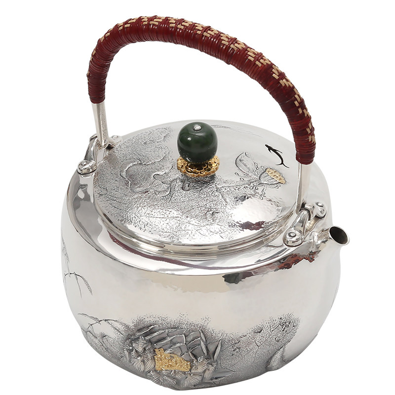 银壶非遗手工银器烧水壶煮茶壶
