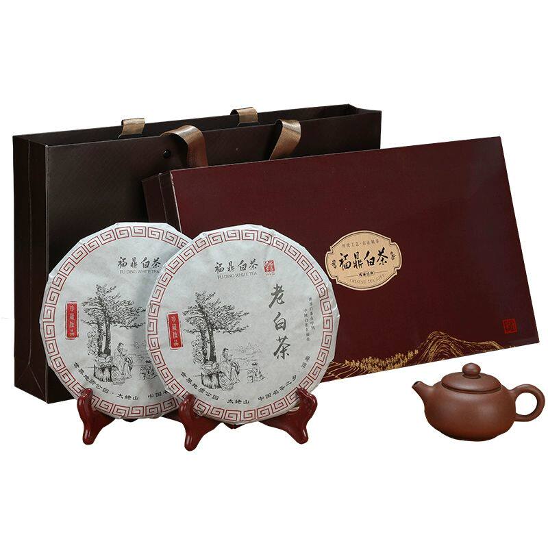 福鼎白茶老白茶茶叶陈年寿眉枣香白茶饼端午佳节礼盒装送礼