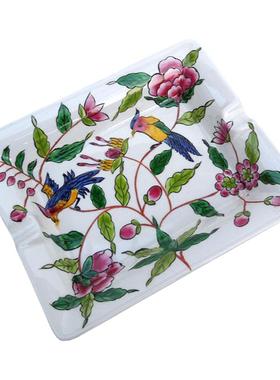 手绘陶瓷桌面烟灰缸陶瓷手工中式