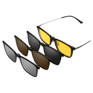 素慕超轻全框橡皮钛磁吸套镜偏光太阳镜近视眼镜男款93006墨镜