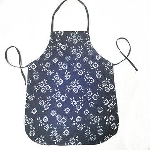 手工蓝印花复古风围裙无袖 儿童款 采茶 三角巾全棉 学生演出服饰