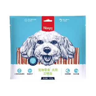 wanpy顽皮狗零食400g肉干磨牙棒宠物零食鸡肉丝训练奖励耐咬零食