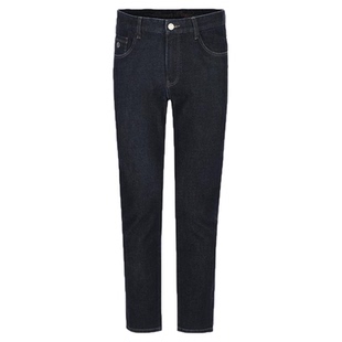 BRAUN BUFFEL/布兰施男士都市休闲微弹保暖直筒牛仔裤男裤子