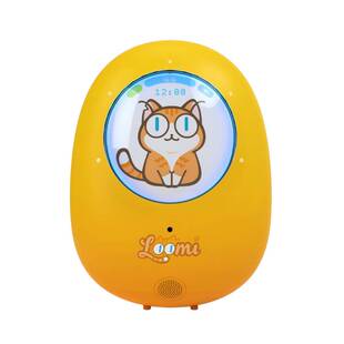 羽山AXON LABS  LOOMI 噜咪卡通橘猫萌宠 AI 情感对话机器人 儿童桌面猫咪陪伴机器人 AI 情感互动潮玩充电宝