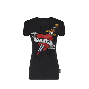 PHILIPP PLEIN 2026年夏季女士短袖Sexy Pure Love修身圆领T恤