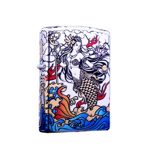 ZORRO佐罗三代打火机美人鱼煤油打火机男超级内胆金标系列珍藏版