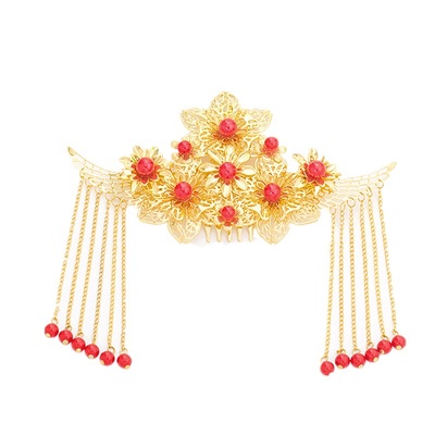 中式龙凤褂新娘头饰汉服古风发饰