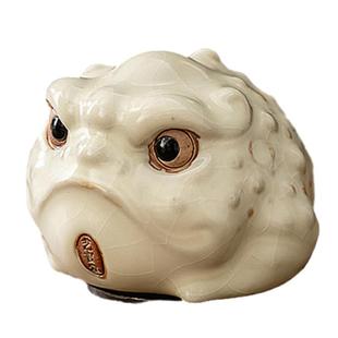 汝窑金蟾茶宠摆件精品高档可养茶玩招财茶台装饰高端高级感陶瓷