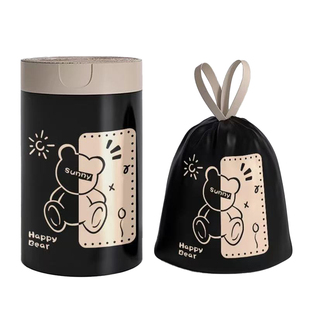 加厚免撕抽绳垃圾袋子家用手提厨房宿舍用学生塑料袋提拉式