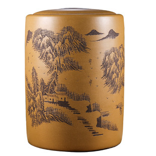 特大号紫砂茶叶罐宜兴原矿普洱茶叶缸手工大码密封存储陶罐散茶桶