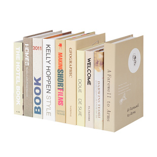 米黄色奶油风杂志假书摆件日式道具书本模型客厅创意仿真书装饰品