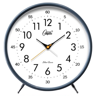 康巴丝轻奢简约小座钟客厅家用桌面时钟摆件摆台式床头坐钟表闹钟