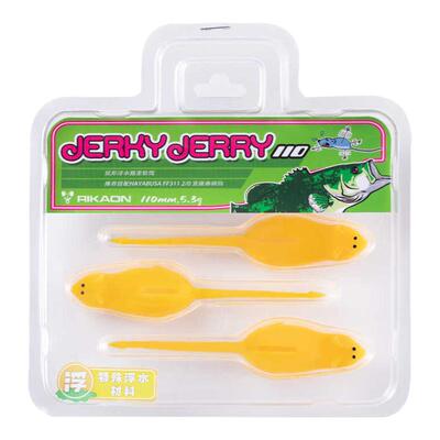 RIKAON野犬路亚假饵JERKY JERRY杰利鼠浮水路亚软饵4.5寸鲈鱼钓饵