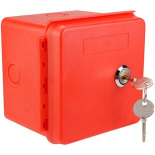 带锁插座户外电源盒子防水防盗保护盒盖罩电动车室外86型明装锁盒