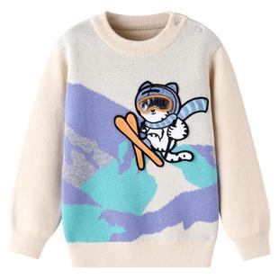 【商场同款】安奈儿童装男童毛衣针织衫卡通纯棉XB344768