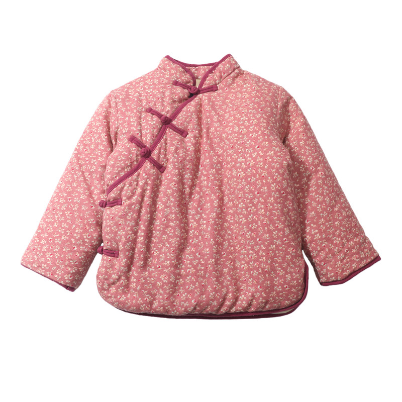 蓓璐熊女童东北碎花棉袄土潮棉服