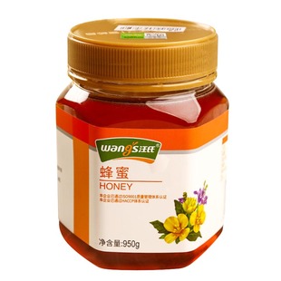 汪氏蜂蜜950g大瓶装百花蜂巢蜜糖纯正天然野生土蜜蜂园旗舰店官方