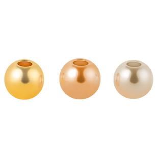 小金珠子散珠镀18k金隔珠配件手工diy手链手串项链金色配饰不掉色