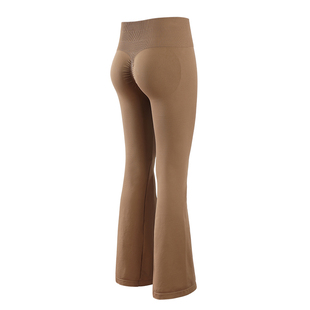 Mitaogirl无缝提臀瑜伽裤微喇紧身蜜桃臀健身裤女士交叉腰喇叭裤