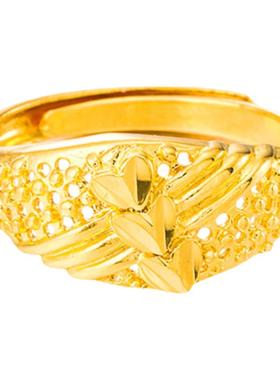 戒指女沙金个性可调节胖妹妹戒子