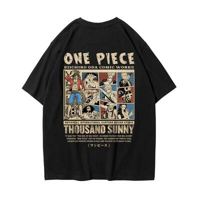 路飞动漫联名青少年短袖T恤男