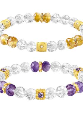 【生日礼物】周大生黄水晶手串