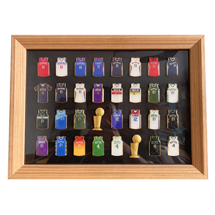 霍勒迪球衣徽章胸针原创设计手工装裱实木相框摆台装饰画球迷礼物