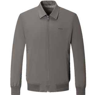 [夹棉]七匹狼抗静电行政夹克翻领外套男士秋季新款商务休闲茄克男