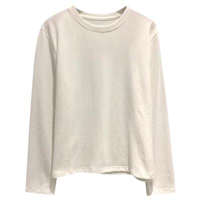 宽松休闲纯色春季长袖T恤女