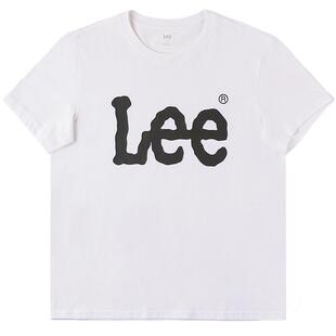 Lee商场同款26夏新圆领大Logo印花图案轻薄男短袖T恤LMT011951211