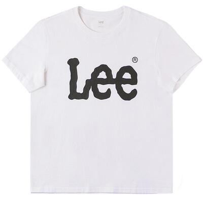 Lee商场同款26夏新圆领大Logo印花图案轻薄男短袖T恤LMT011951211