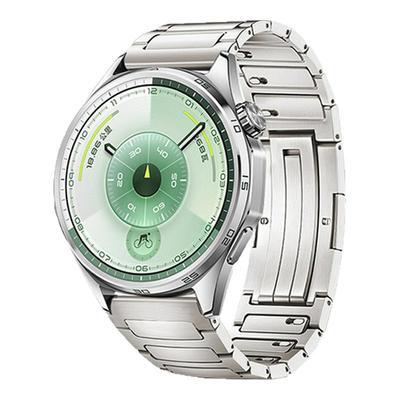 适用华为手表gt6钛金属表带gt5男士时尚腕带watch5新款夏日gt5pro智能手表带gt4纯钛合金钛空银22mm原装商务