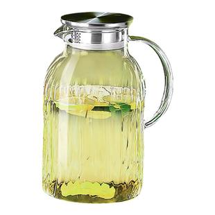 冷水壶耐高温玻璃凉水壶家用储水凉水杯大容量茶壶泡茶扎壶果汁瓶