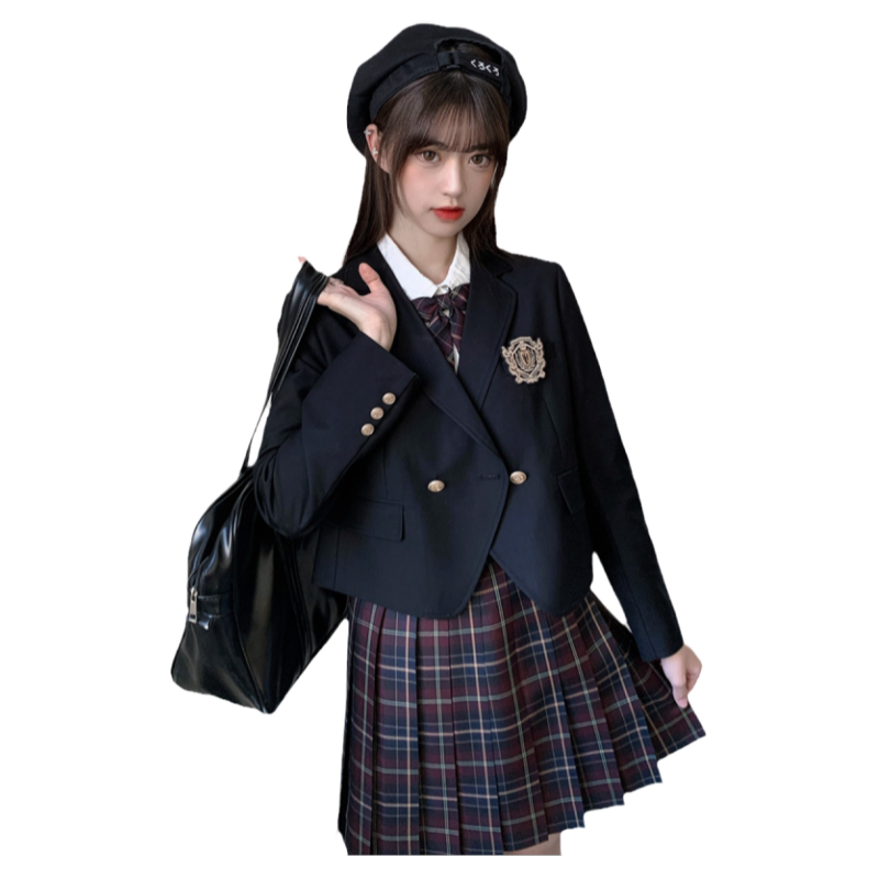 【颜沐溪】小奈私立 JK制服短款西服外套 日系学院风校供短西女生