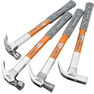 澳新工具特钢纤维柄羊角锤子纯钢木工铁锤工地铁榔头钉锤带磁奥新