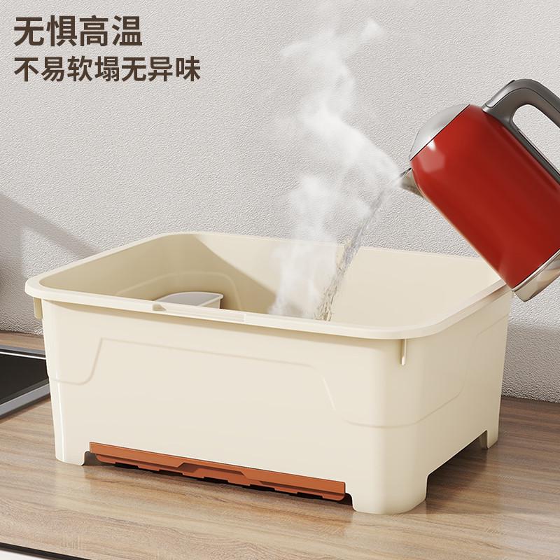 碗筷收纳盒带盖餐具沥水放碗架家用厨房装碗碟盘碗柜收纳箱置物架