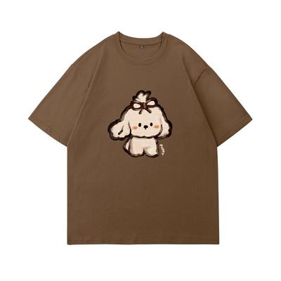 KWV真维斯纯棉短袖女t恤夏2026新款男女同款宽松半袖大码上衣女夏