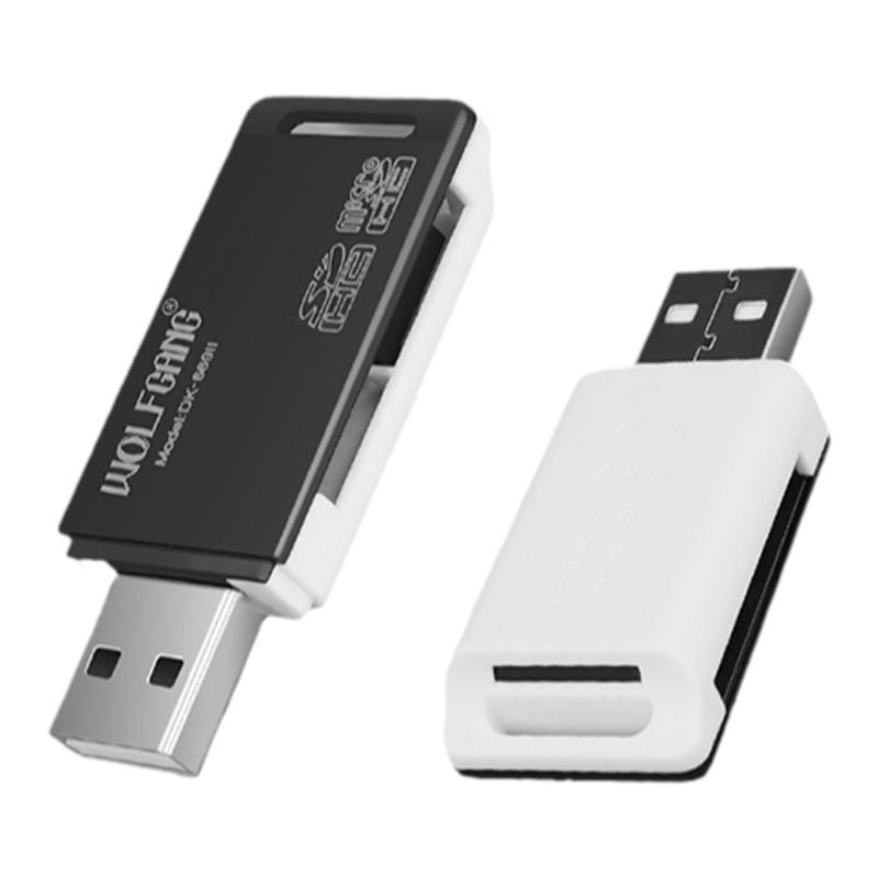 沃尔夫冈WOLFGANG usb3.0高速读卡器相机多功能多合一sd卡tf内存卡转换器适用苹果15安卓ccd单反华为手机