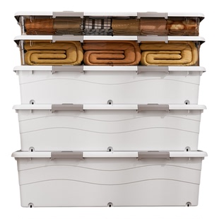 床底收纳箱抽屉式扁平带滑轮床下收纳神器家用衣服收纳储物整理箱