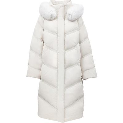 ONLY毛领宽松连帽羽绒服