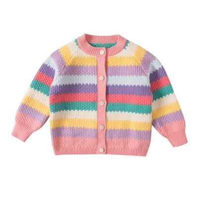 女童洋气彩虹开衫开衫套头都有