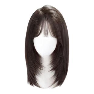 假发全头套女韩系高层次锁骨短发仿真发空气刘海减龄假发女全头套