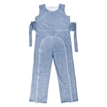 阿尔茨海默症约束连体裤瘫痪失智拉链开腿连体衣防抓防拉狂躁老人