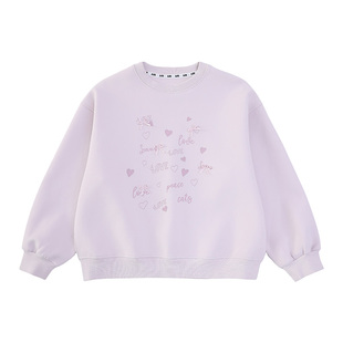 女童卫衣加绒加厚秋冬装圆领T恤打底衫2025新款韩版中大童上衣潮