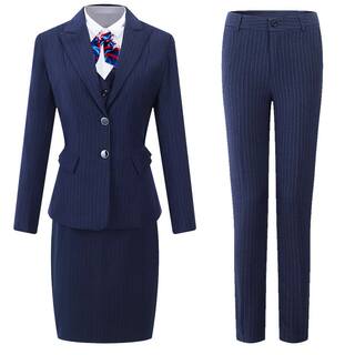 春季职业套装女酒店前台工作服制服银行移动物业客服工装西装马甲